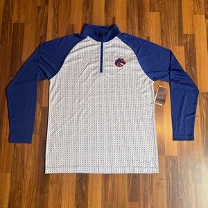 Boise State Bsu Broncos Colosseum 1/4 Zip Pullover Wind Shirt Mens Large NWT
